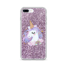 Load image into Gallery viewer, &#39;Purple Pastel Glitter Unicorn&#39; iPhone Case
