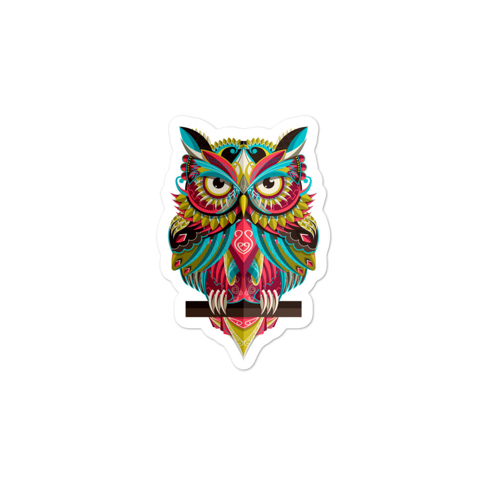 'Colorful Owl' Bubble-free stickers