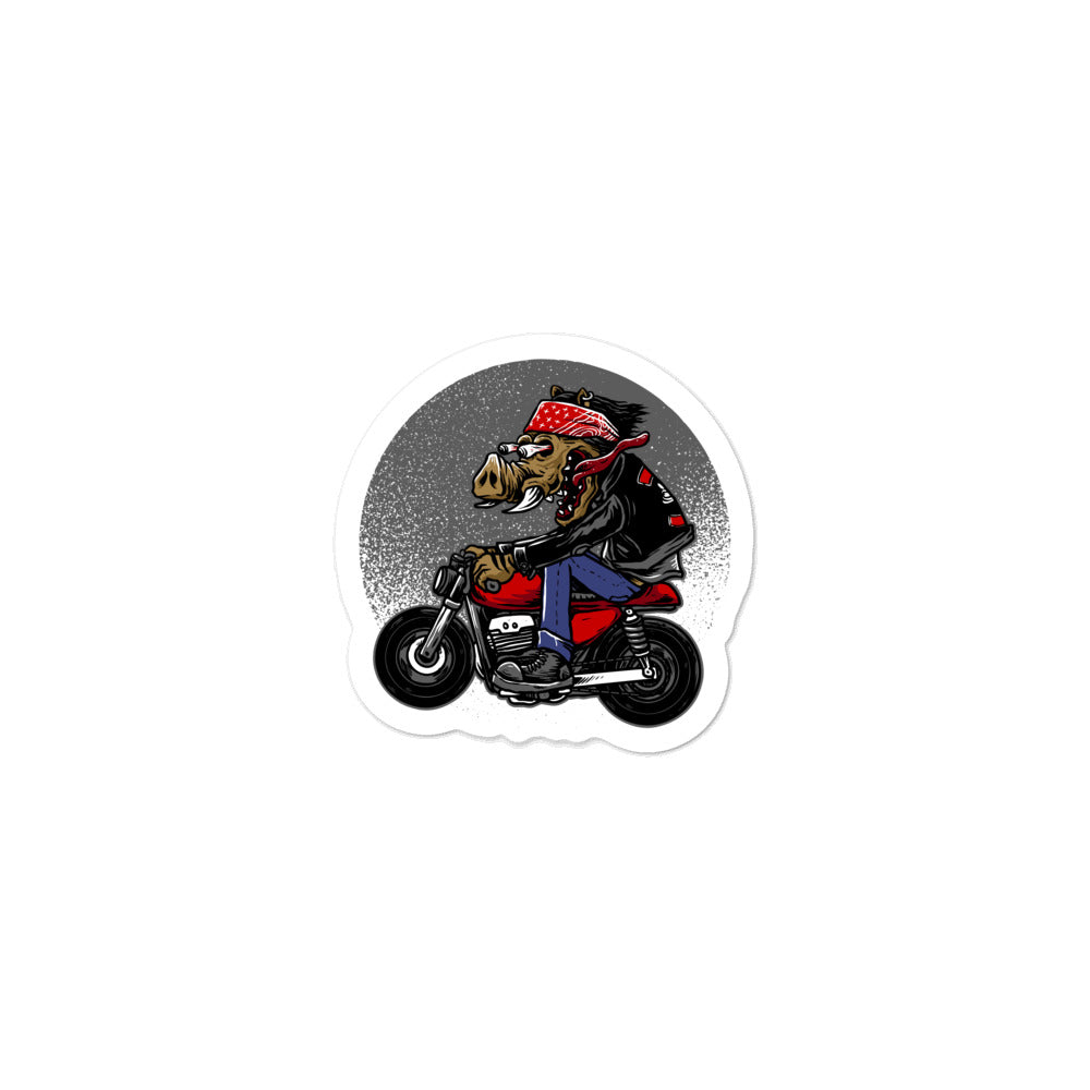 'Motorcycle Hog' Bubble-free stickers