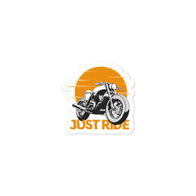 Load image into Gallery viewer, &#39;Just Ride Motorcycle&#39; Bubble-free stickers
