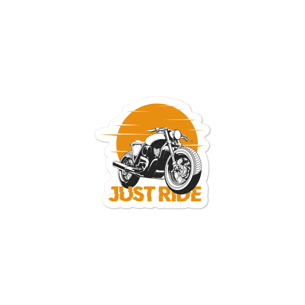 'Just Ride Motorcycle' Bubble-free stickers