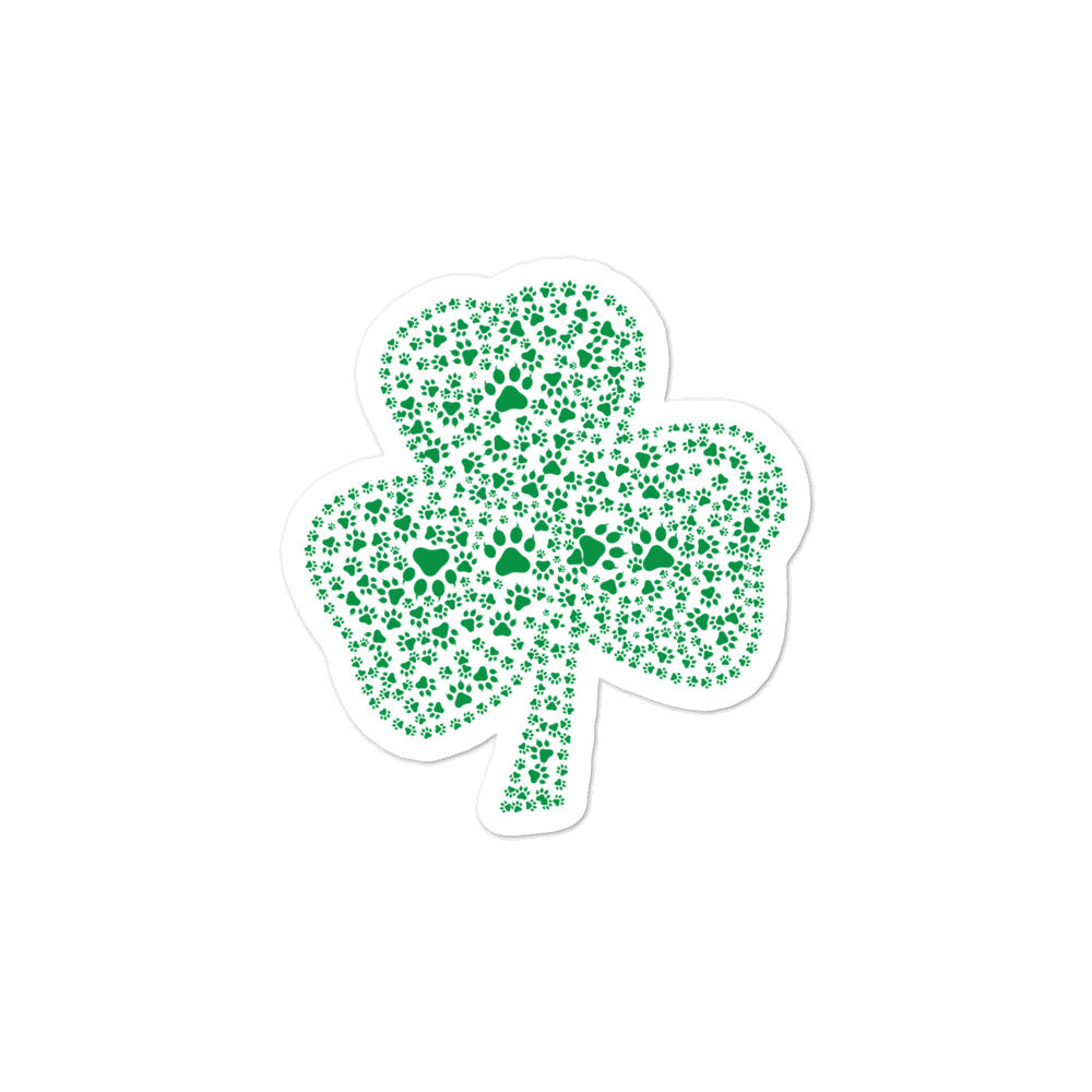 'Paw Leaf Clover' Bubble-free stickers