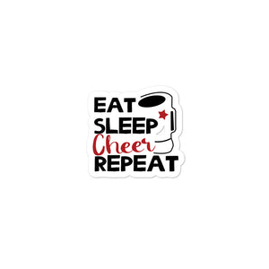 'Eat Sleep Cheer Repeat' Bubble-free stickers