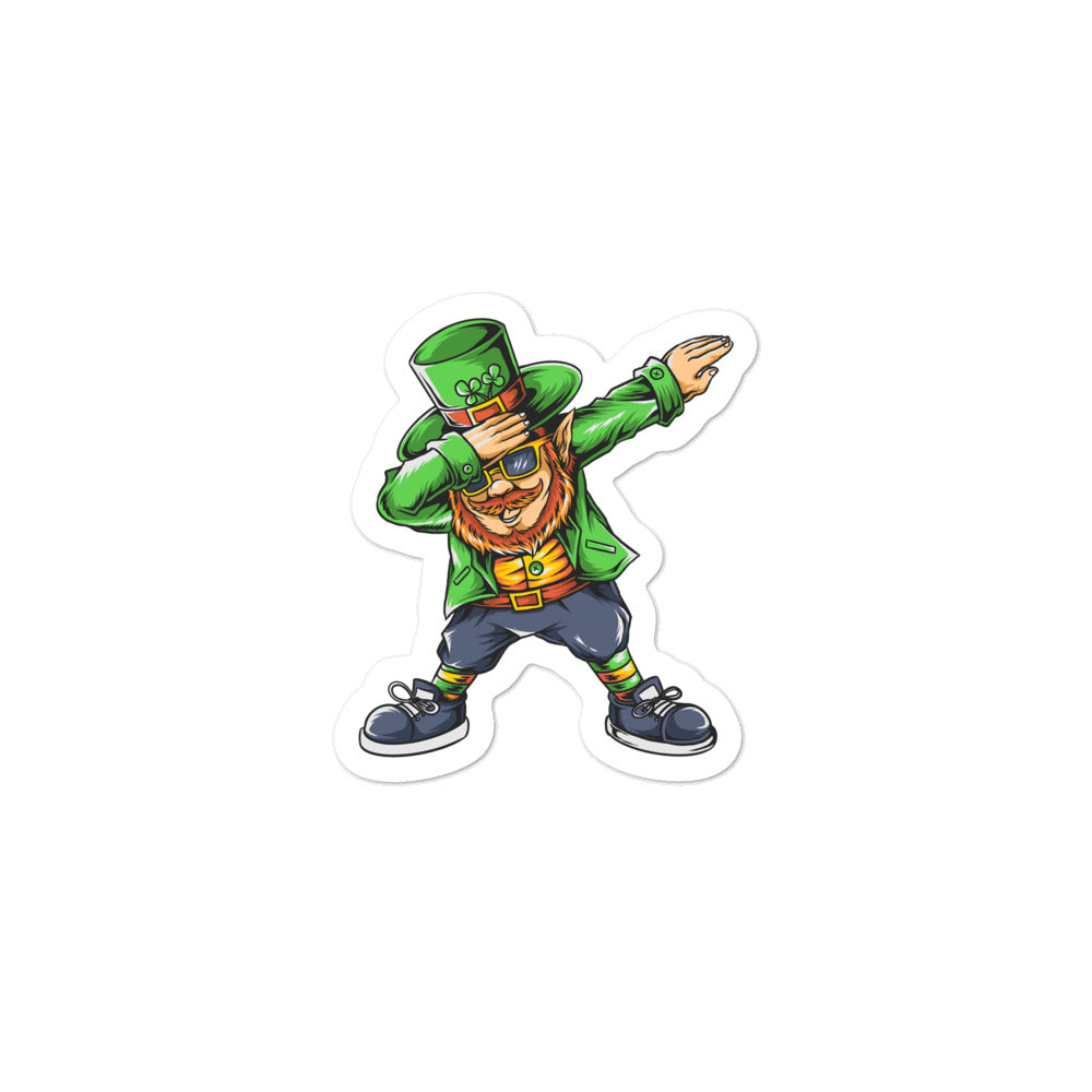 'Dabbing Leprechaun - St. Patrick's Day' Bubble-free stickers