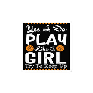 ‘Basketball Girl’ Bubble-free stickers