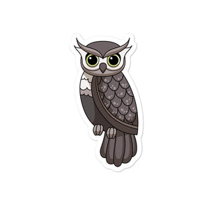 'Grey Owl' Bubble-free stickers