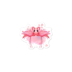 'Flamingo Mingle' Bubble-free stickers