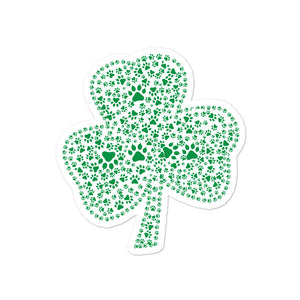 'Paw Leaf Clover' Bubble-free stickers