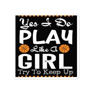 ‘Basketball Girl’ Bubble-free stickers