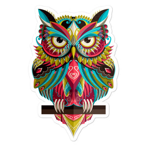 'Colorful Owl' Bubble-free stickers