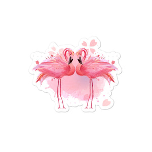 'Flamingo Mingle' Bubble-free stickers