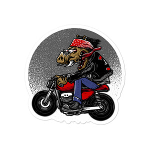 'Motorcycle Hog' Bubble-free stickers