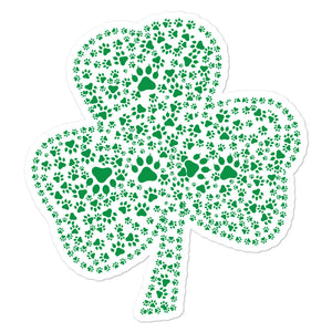 'Paw Leaf Clover' Bubble-free stickers