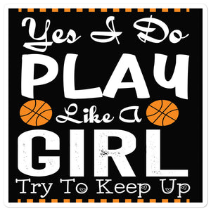 ‘Basketball Girl’ Bubble-free stickers