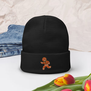 Gingerbread Embroidered Beanie