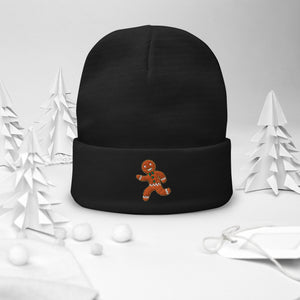 Gingerbread Embroidered Beanie