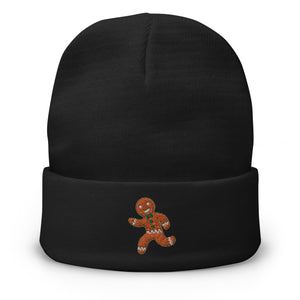 Gingerbread Embroidered Beanie