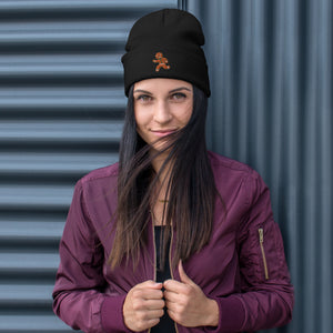 Gingerbread Embroidered Beanie