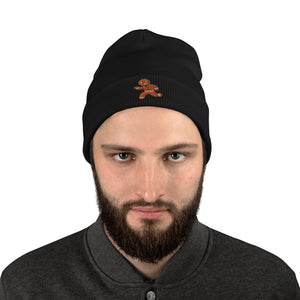 Gingerbread Embroidered Beanie