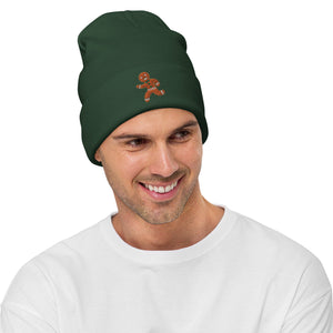 Gingerbread Embroidered Beanie