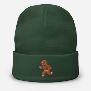 Gingerbread Embroidered Beanie