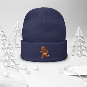 Gingerbread Embroidered Beanie