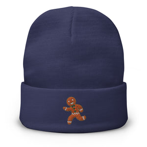 Gingerbread Embroidered Beanie