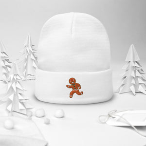 Gingerbread Embroidered Beanie