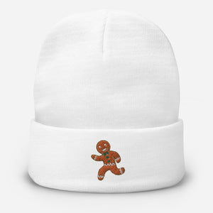 Gingerbread Embroidered Beanie