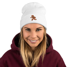 Load image into Gallery viewer, Gingerbread Embroidered Beanie
