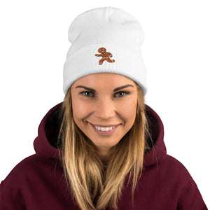 Gingerbread Embroidered Beanie