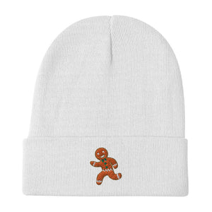 Gingerbread Embroidered Beanie