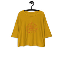 Load image into Gallery viewer, &#39;Happy Pumpkin Spice Season&#39; Pumpkin Loose Drop Shoulder Crop Top
