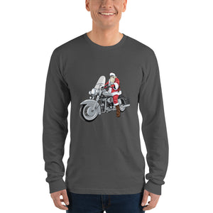 'Motorcycle Santa' Unisex Long sleeve t-shirt Made in USA