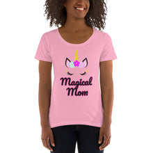 Load image into Gallery viewer, &#39;Magical Mom&#39; Ladies&#39; Unicorn Scoop Neck Tee
