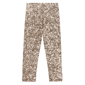 'Gold Glitter Print' Kid's Leggings