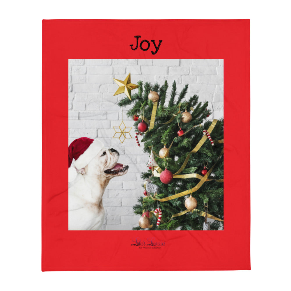 'Joyful Dog' Throw Blanket