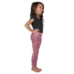 'Pink Glitter Print' Kid's Leggings