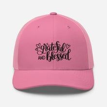 Load image into Gallery viewer, &#39;Grateful &amp; Blessed&#39; Trucker Cap
