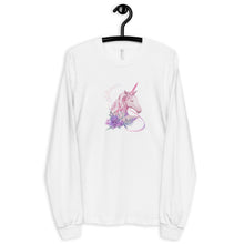 Load image into Gallery viewer, &#39;Pink Unicorn&#39; Adult Unisex Long Sleeve T-Shirt Made In USA
