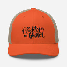 Load image into Gallery viewer, &#39;Grateful &amp; Blessed&#39; Trucker Cap
