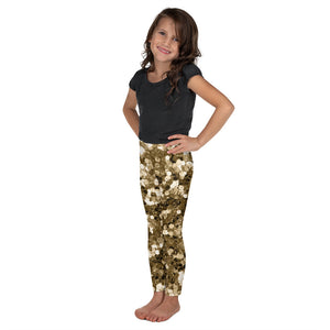 'Glamourous Gold Print' Kid's Leggings