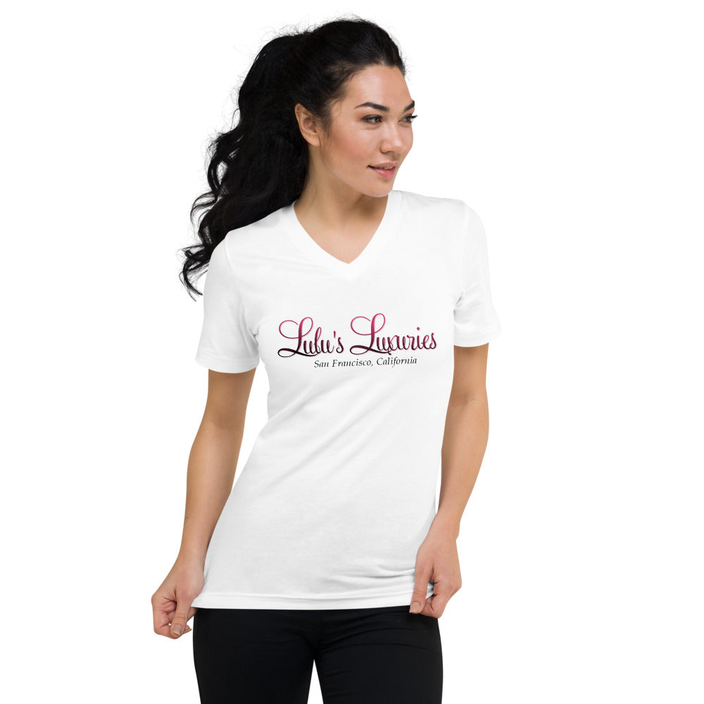 Lulu's Luxuries Unisex Short Sleeve V-Neck Tee