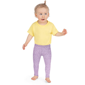 'Purple Glitter Shimmer Print' Kid's Leggings