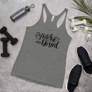 'Grateful & Blessed' Women's Racerback Tank