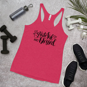 'Grateful & Blessed' Women's Racerback Tank