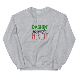 'Dashing Through Merlot' Cotton Blend Sweatshirt