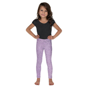 'Purple Glitter Shimmer Print' Kid's Leggings