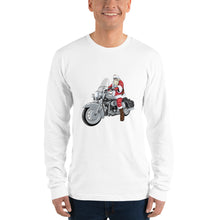 Load image into Gallery viewer, &#39;Motorcycle Santa&#39; Unisex Long sleeve t-shirt Made in USA
