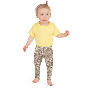 'Gold Glitter Print' Kid's Leggings